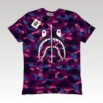 T-Shirt Bape Camo Shark Purple - Drip Slum
