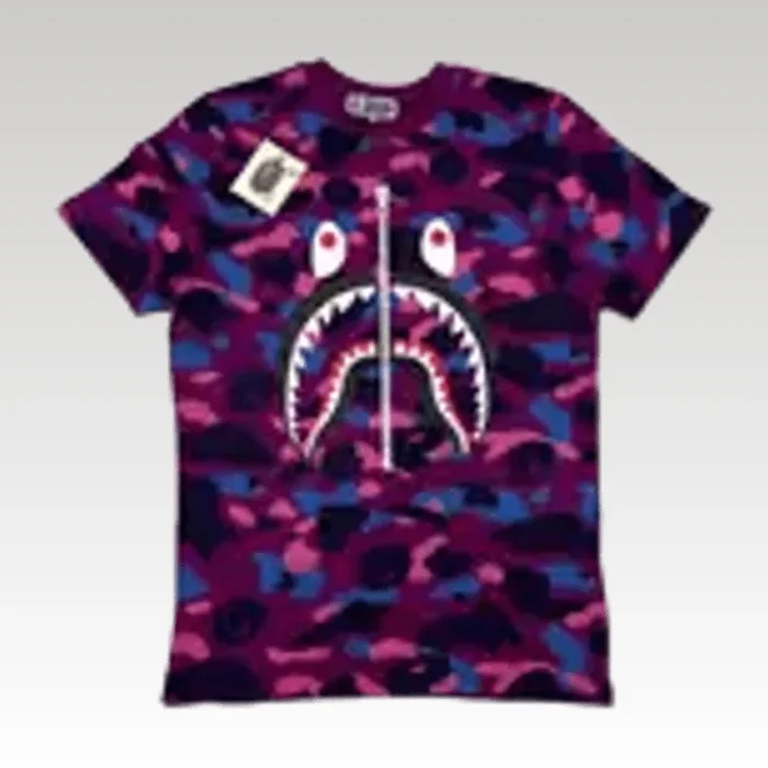 T-Shirt Bape Camo Shark Purple - Drip Slum