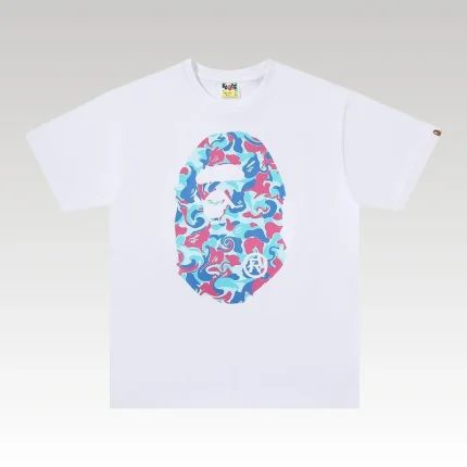 T-shirt BAPE Color Camo Ape Head White BP007 - Drip Slum