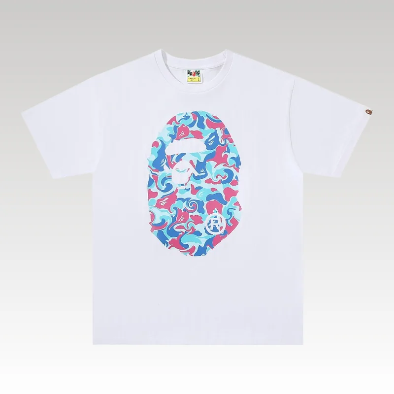 Home Basic 748 T-shirt BAPE Color Camo Ape Head White BP007 - Drip Slum