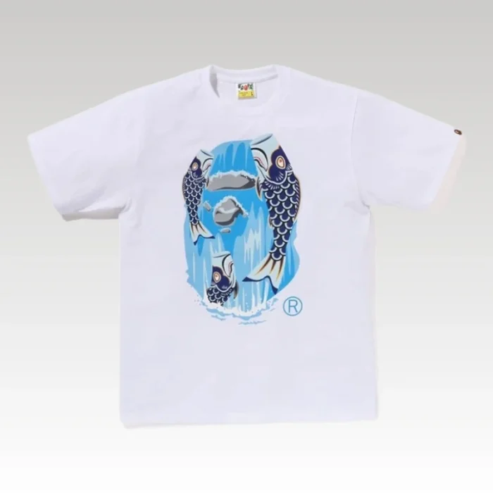 T-shirt Bape Koi Fish White Graphic BP083 - Drip Slum