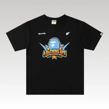 T-shirt BAPE World Gone Mad Black BP014 - Drip Slum