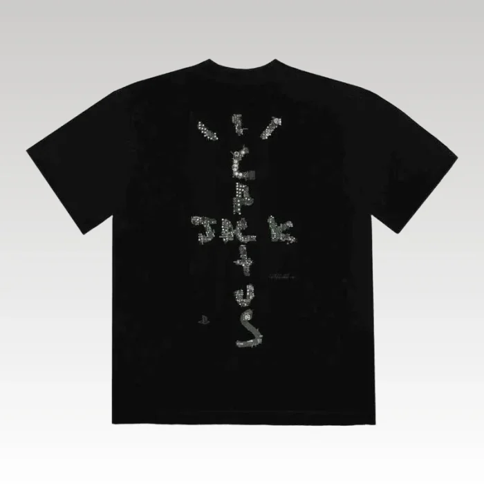 T-shirt Cactus Jack Travis Scott x Playstation Black CJ002 - Drip Slum