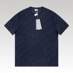 T-shirt Christian Dior Embossed Monogram Navy DO051 - Drip Slum