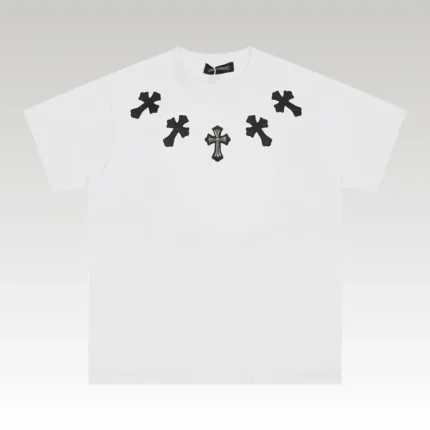 T-shirt Chrome Hearts Cross White CH011 - Drip Slum