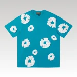 T-shirt Denim Tears White Clouds Teal Green - Drip Slum