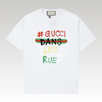 T-shirt Gucci Dans Les Rue White GC051 - Drip Slum