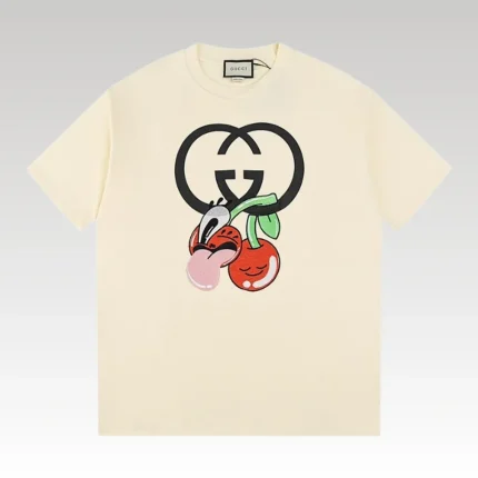 T-shirt Gucci GG Cherry White GC032 - Drip Slum