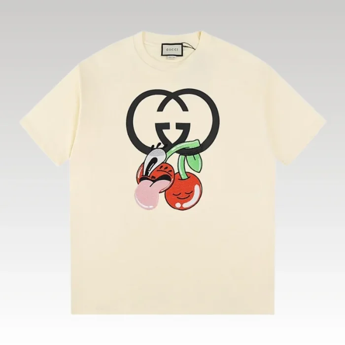 T-shirt Gucci GG Cherry White GC032 - Drip Slum