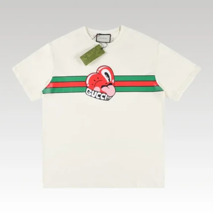 T-shirt Gucci Heart Logo White GC016 - Drip Slum