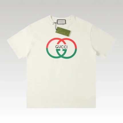 T-shirt Gucci Interlocking Logo White GC014 - Drip Slum