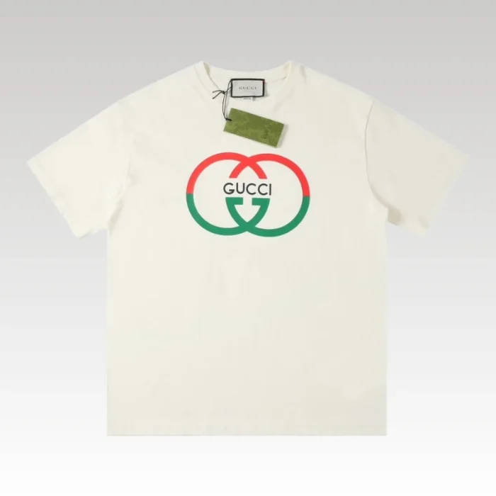 T-shirt Gucci Interlocking Logo White GC014 - Drip Slum