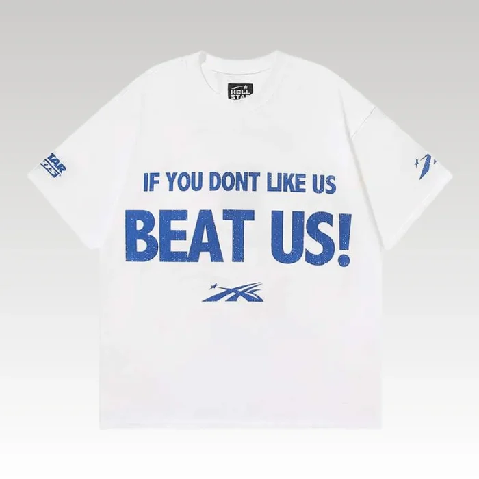 T-shirt Hellstar Hellstar Beat Us! White - Drip Slum