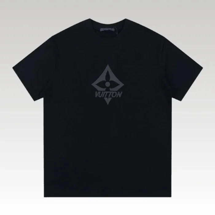 T-shirt Louis Vuitton Black Monogram Logo - Drip Slum