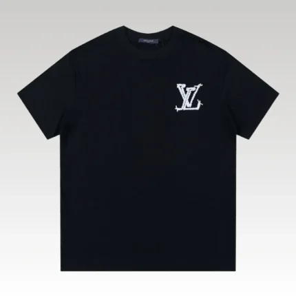 T-shirt Louis Vuitton Black White Logo - Drip Slum