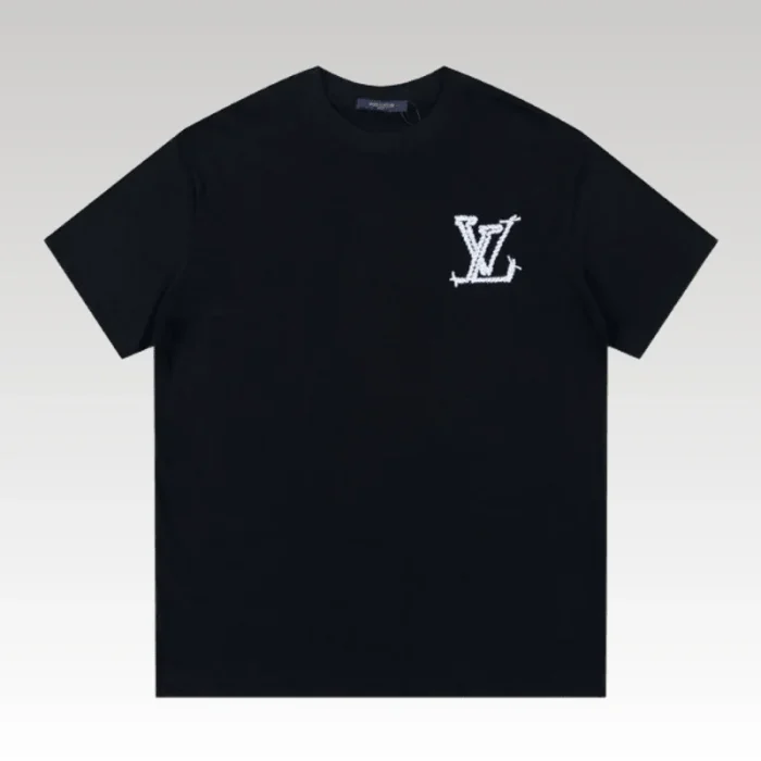T-shirt Louis Vuitton Black White Logo - Drip Slum