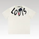T-shirt Louis Vuitton Brushstroke Logo White - Drip Slum
