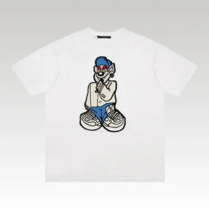 T-shirt Louis Vuitton Cartoon Embroidery - Drip Slum