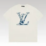 T-shirt Louis Vuitton Cracked Monogram Ivory LV013 - Drip Slum