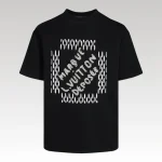 T-shirt Louis Vuitton Graphic Print Black LV023 - Drip Slum