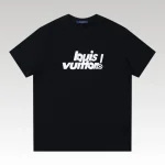 T-shirt Louis Vuitton LV Black Graphic Logo - Drip Slum