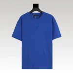 T-shirt Louis Vuitton LV Blue Embroidered Logo - Drip Slum
