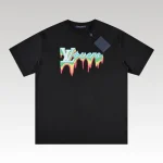 T-Shirt Louis Vuitton LV Drip Print Black - Drip Slum
