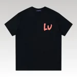 T-Shirt Louis Vuitton LV Multicolor Logo Black - Drip Slum