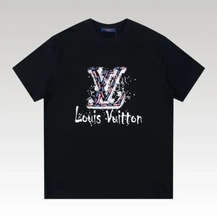 T-Shirt Louis Vuitton LV Paint-Splatter Black - Drip Slum