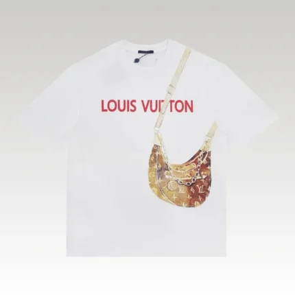 T-shirt Louis Vuitton LV White Bag Print - Drip Slum