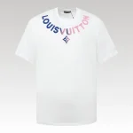 T-shirt Louis Vuitton LV White Gradient Logo - Drip Slum