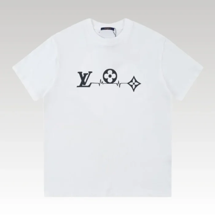 T-shirt Louis Vuitton LV White Monogram Pulse - Drip Slum
