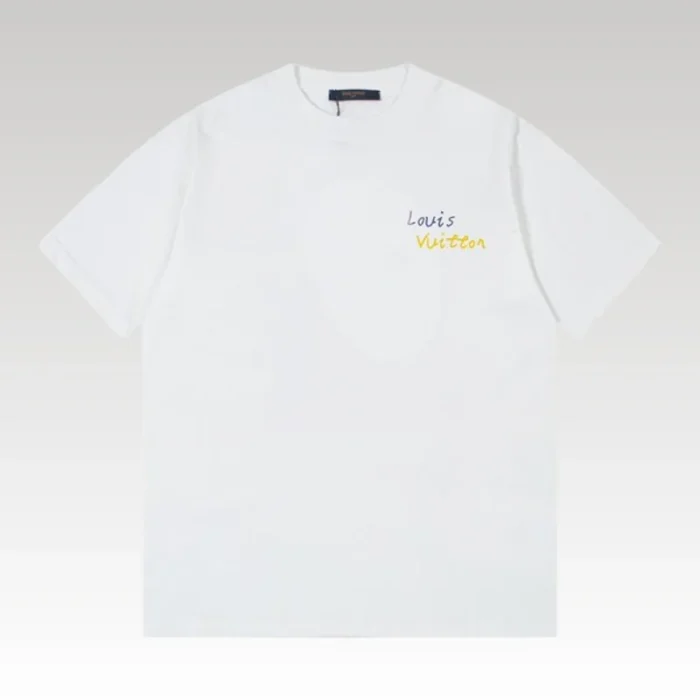 T-shirt Louis Vuitton LV White Yellow Monogram - Drip Slum