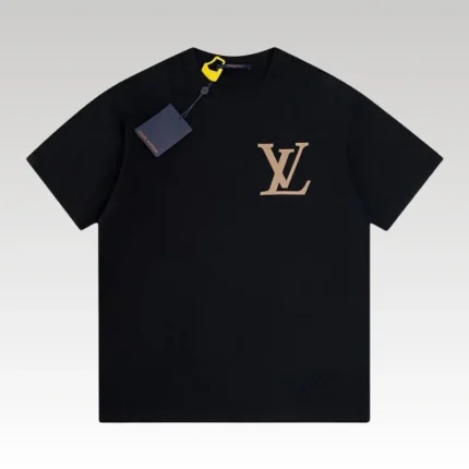 T-Shirt Louis Vuitton Monogram Logo Black LV046 - Drip Slum