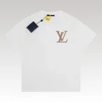 T-Shirt Louis Vuitton Monogram Logo White LV047 - Drip Slum
