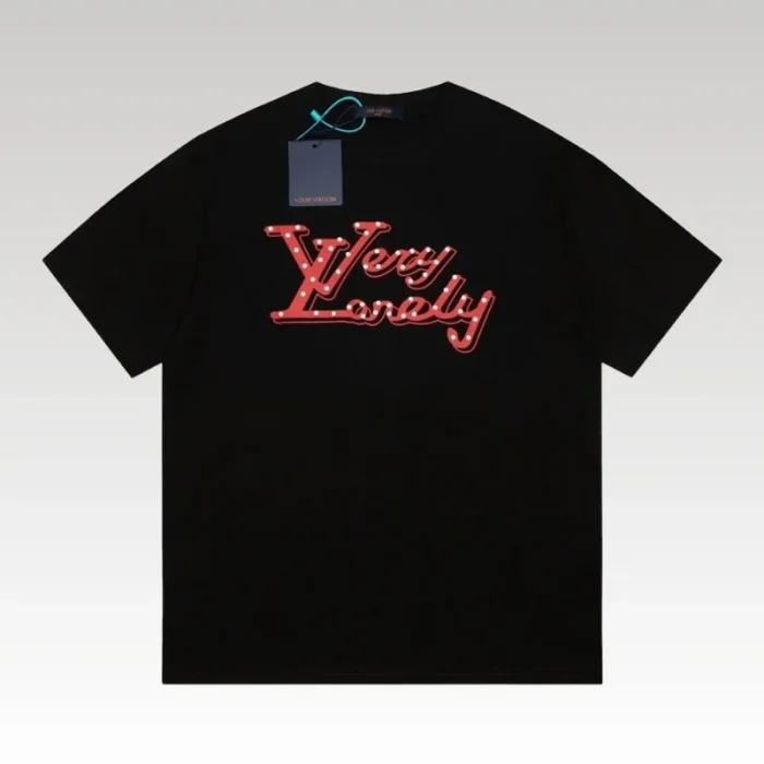 T-shirt Louis Vuitton Very Lovely Black LV017 - Drip Slum
