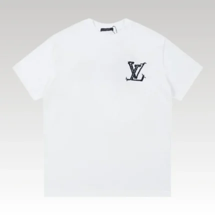 T-shirt Louis Vuitton White Black Logo - Drip Slum