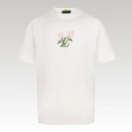 T-shirt Louis Vuitton White Floral Logo - Drip Slum
