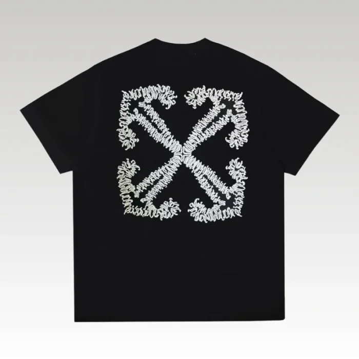 T-shirt Off-White Arrows Logo Black White OFF014 - Drip Slum