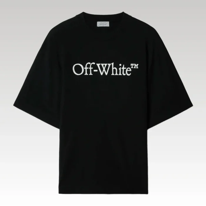 T-shirt Oversized Off-White Big Bookish Skate Tee with Logo Black - Drip Slum