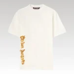 T-shirt Palm Angels Flaming Logo Print Off White - Drip Slum