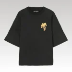 T-shirt Palm Angels With Burning Palm Print Black - Drip Slum