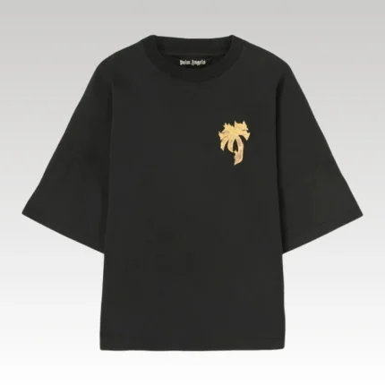 T-shirt Palm Angels With Burning Palm Print Black - Drip Slum