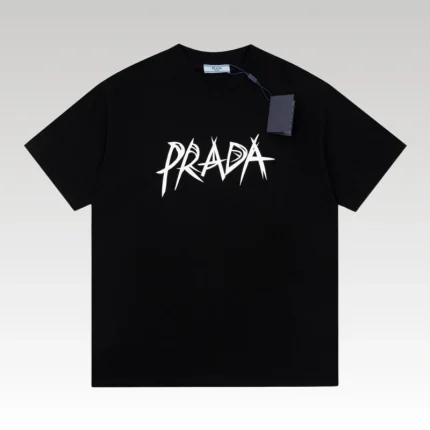 T-shirt Prada Black Graphic Logo PD038 - Drip Slum