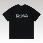T-shirt Prada Milano Black Drip Logo PD035 - Drip Slum