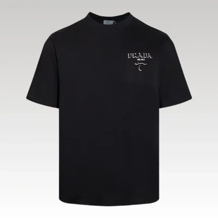 T-shirt Prada Milano Crest Logo Black PD013 - Drip Slum