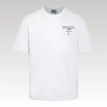 T-shirt Prada Milano Crest Logo White PD014 - Drip Slum