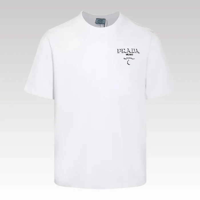 T-shirt Prada Milano Crest Logo White PD014 - Drip Slum