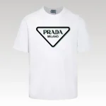 T-shirt Prada Milano Triangle Logo White PD021 - Drip Slum