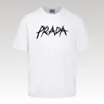 T-shirt Prada Milano White Graphic Logo PD032 - Drip Slum
